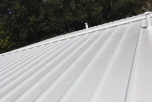 commercial roofing system with coating
