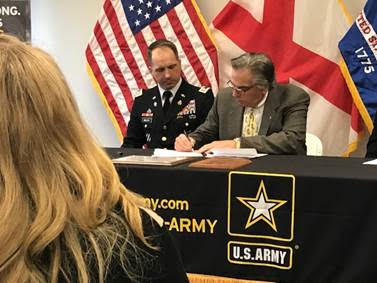 Rich Nugent Signing US Army Partnership for Youth Success - Nations Roof® Enters Historic Partnership with U.S. Army