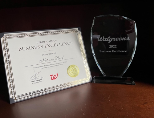 Walgreens Business Excellence Award goes to Nations Roof!