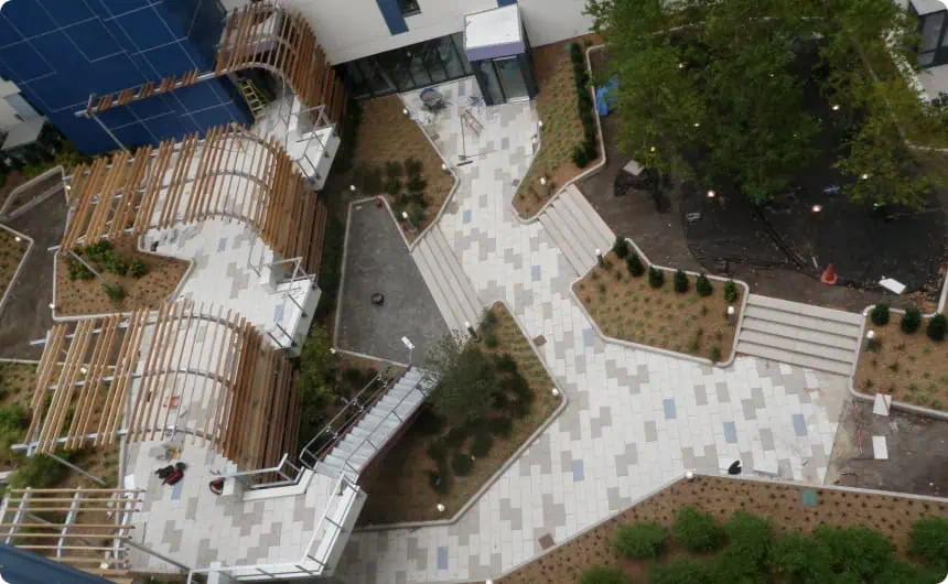 Aerial View of Courtyard Roofing at 800 10th Avenue, NY