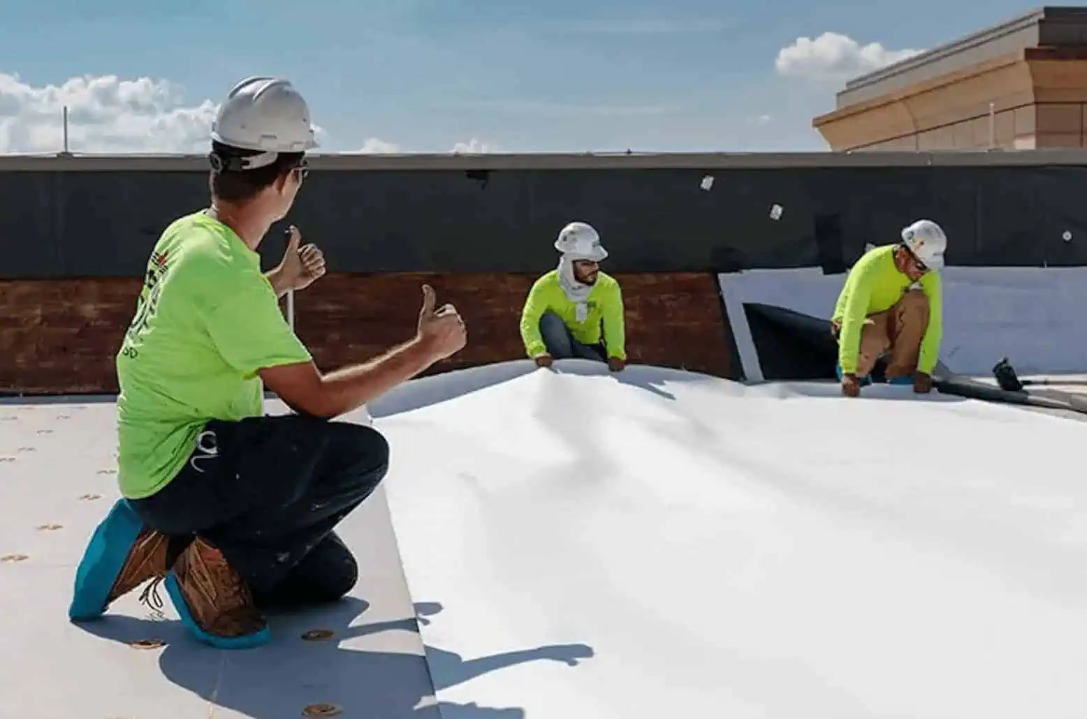 TPO roofing installation