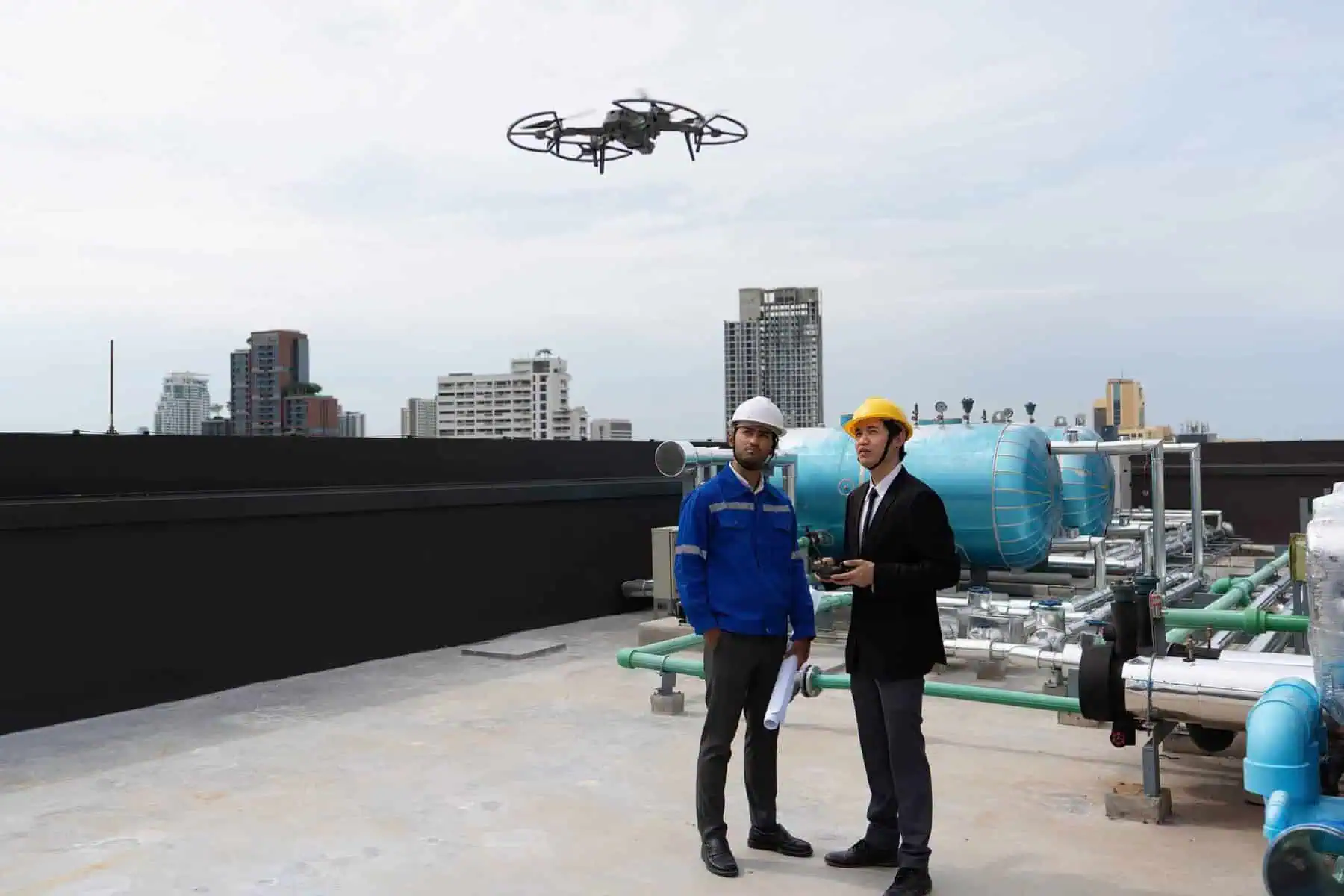 commercial building drones