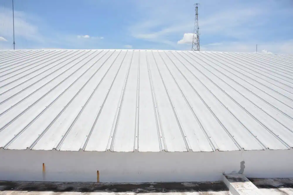 view of metal roof - flat vs sloped commercial roofing systems