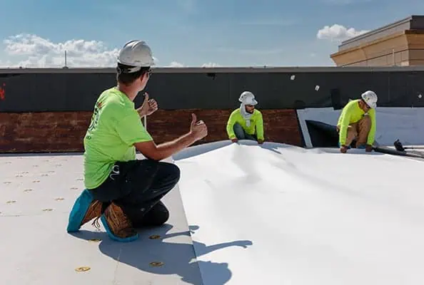 thermoplastic polyolefin commercial roofing system